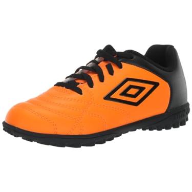Imagem de Umbro Tênis de futebol unissex infantil Classico Xi Tf Jr, Laranja/preto/branco, 1 Little Kid