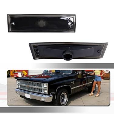 Imagem de Tonsya Para 1981 1982 1983 1984 1985 1986 1987 1988 1989 1990 1991 Chevrolet Pickup Blazer Jimmy Suburban C10 C20 C30 GMC Para-choques dianteiro Marcador lateral lente fumada