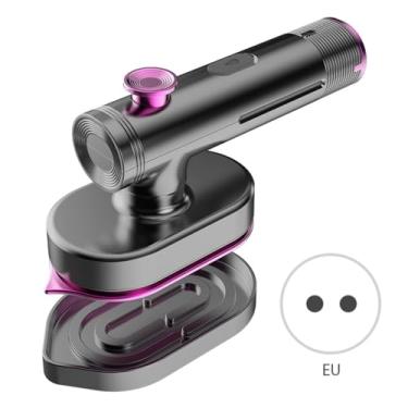 Imagem de XCPHGFM Vaporizador de ferro portátil para roupas 40 W 90 graus Vaporizadores de roupas dobráveis Tanque de água de 60 ml 20 segundos Suporte para aquecimento rápido Engomar a seco e úmido para viage