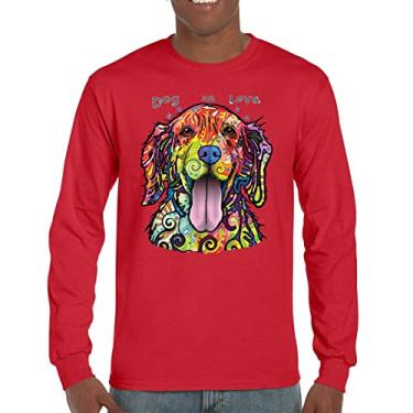 Imagem de Camiseta de manga comprida Dean Russo Labrador Retriever Love Pet Dog is Love, Vermelho, 3G
