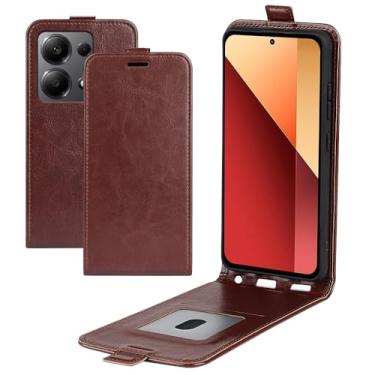 Imagem de Capa de telefone para Xiaomi Redmi Note 13 Pro 4G, capa fina vertical flip fólio capa protetora de couro PU capa protetora com fecho magnético com slot para cartão para Xiaomi Poco M6 Pro 4G capa de