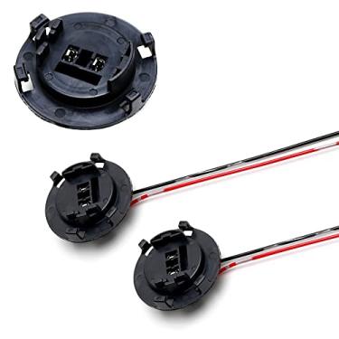 Imagem de iJDMTOY Um par de adaptadores de suporte de soquete de lâmpada de farol OE-Spec H7 compatíveis com Hyundai Tucson Mistra, Kia Sedona/Carnival Forte/Forte5, VW New Lavida/New Gran Lavida/K3