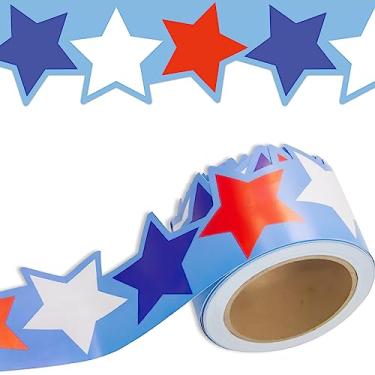 Imagem de Quadro de avisos Star Die Cut com decoração de sala de aula, 91 cm, um rolo