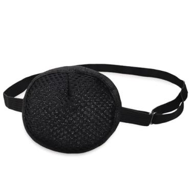 Imagem de Pacote com 2 adesivos de malha para olhos fluxo de ar respirável tapa-olho côncavo médico tapa-olhos ambliopia suave para olhos preguiçosos para retina desanexar ambliopia cosplay homem mulher olhos