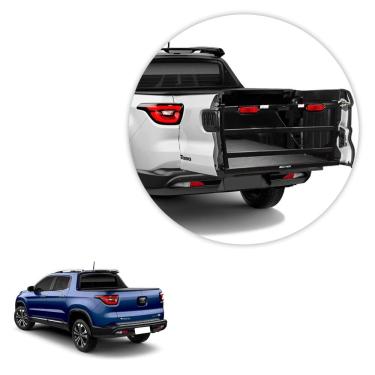 Imagem de Extensor de Caçamba Toro 2016 a 2024 Preto Divisor Aço Reforçado 300Kg Gtnox