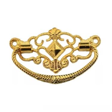 Imagem de Puxador vintage 2,79" x 1,73" gaveta retrô caixa de joias armário de cozinha móveis ferragens(Gold)