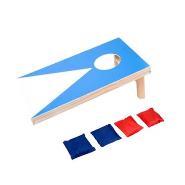 Imagem de oshhni Saco de areia jogar sacos de jogo ao ar livre indoor portátil pai criança brinquedo jogando saco de areia brinquedo cornhole board para amigo casa, Azul