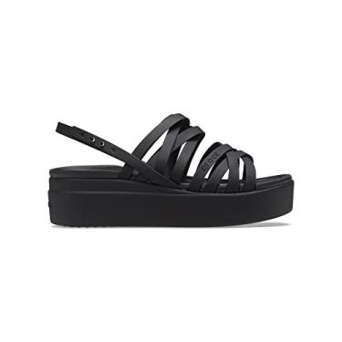 Imagem de Crocs Brooklyn Sandália feminina de salto baixo, Preto, 4