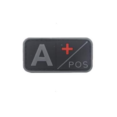 Imagem de Ysmzzmsy 1 Patch de moral PVC tipo sanguíneo – Adesivo de moral divertido, tático, militar, muito adequado para seu equipamento militar tático, mochila, chapéu, colete (5 x 2,5 cm (tipo de sangue A+