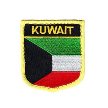 Imagem de Ruoming 1 aplique de bandeira do Kuwait, bordado a ferro ou costurado, tático, militar, nacional do Kuwait