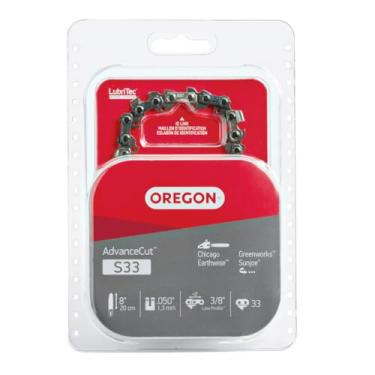 Imagem de Oregon Corrente para motosserra S33 AdvanceCut de 20,32 cm serve para Chicago, Earthwise, Greenworks, Sun Joe, 20,32 cm, cinza