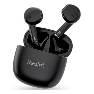 Imagem de Fone de Ouvido Bluetooth Sem Fio Realfit F1 | Bluetooth 5.3 | Baixa Latência em Jogos | True Wireless Sport | Controle Touch | Microfone embutido | Headset (Preto)