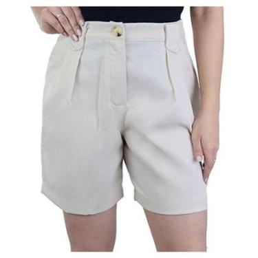 Imagem de Bermuda Feminina Parado no Ar Linho Bege - 72056-Feminino