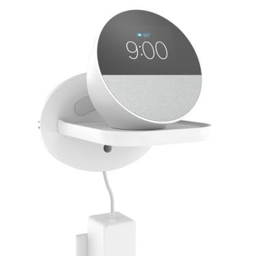 Imagem de HomeMount Suporte de parede para Sonos One e Echo Spot - Suporte de parede inteligente com economia de espaço compatível com Sonos One/Sonos One SL/Echo Spot branco