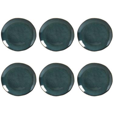 Imagem de Conjunto de Pratos Rasos 06 Peças Orgânico Oceano Porto Brasil