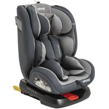 Imagem de Cadeirinha Para Auto Isofix Top Tether Kiddo Whoop 360 36kg Reclinável Ajustável Cinza Melange Grafite Cadeira Passeio Carro Bebê Infantil Base