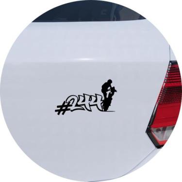 Imagem de Adesivo de Carro 244 Empinando a Moto - Cor Preto - Melhor Adesivo, Pr