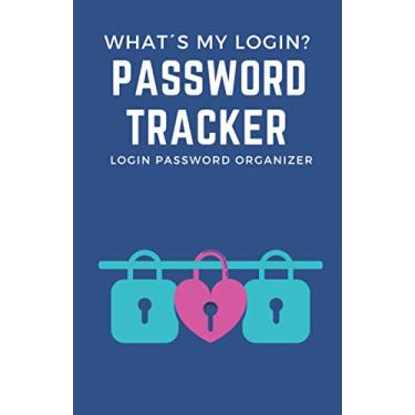 Imagem de Password Tracker - What’s my login?: Login Password Organizer - Size 5.5x8.5 inch; color: Blue