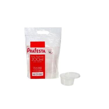 Imagem de Pote redondo para Bolo de Pote 200 Ml com tampa C/18x24 Un (PRAFESTA)