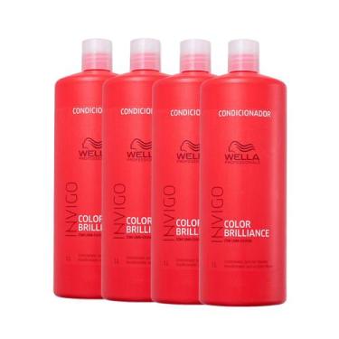 Imagem de Kit 4 Color Brilliance Condicionador 1L - Wella - Wella Professionals
