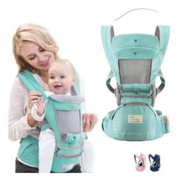 Imagem de Canguru Para Carregar Bebê Tipo Mochila C/ Almofada Original - Tem Tud