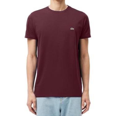 Imagem de Lacoste Camiseta masculina monocromática de algodão Pima Jersey gola redonda, Expresso, PP