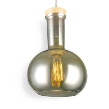 Imagem de Pendente de Vidro Jamil Cobre Luminária Moderna Retrô - OL Iluminação