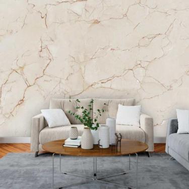 Imagem de Papel de Parede Painel 3D Mármore Porcelanato Bege 3M Auto Colante Lav