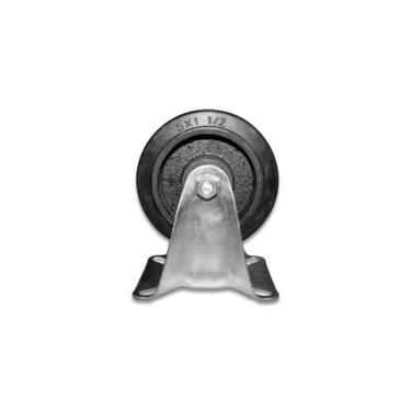 Imagem de Rodinha 127mm Ferro com Borracha 5 Polegadas com Placa Fixa - Schioppa