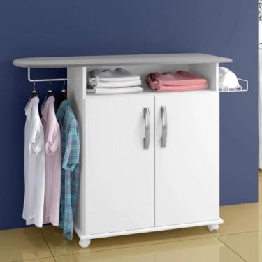 Imagem de Tabua de Passar Roupa Floripa Armário 2 Portas Arte Móveis, Branco