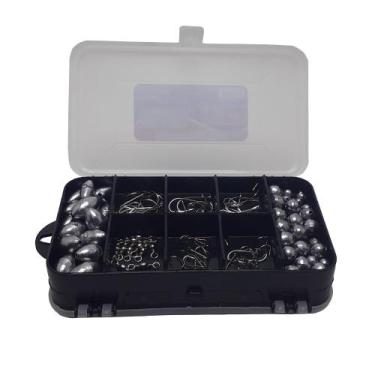 Imagem de Kit Pesqueiro Organizadora Anzóis Chumbo Girador - Summer