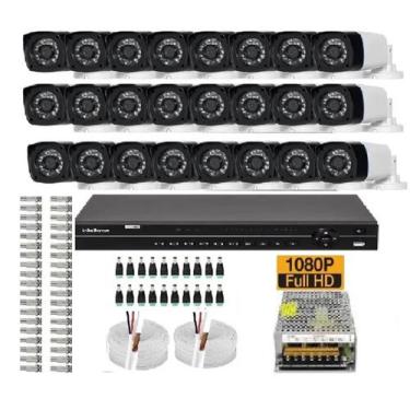 Imagem de Kit 32 Cameras Segurança 1080 Full Hd Dvr Intelbras 32ch mhdx Alta Res
