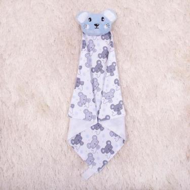 Imagem de Naninha Bebê Safari Bichinhos Fofos de Pelúcia Com Prendedor de Chupet