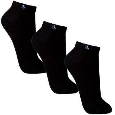 Imagem de Kit com 3 pares Meia Adulto Walk 3225-089 Lupo, Preto, M - 37 Ao 40