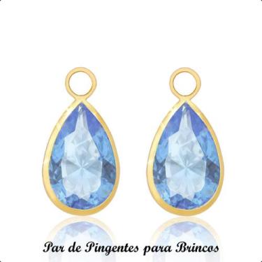 Imagem de Pingentes para Brincos em Ouro 18k Gota 8mm - Paulistana Joias, Água m