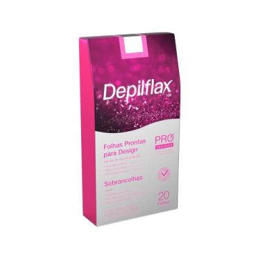 Imagem de Folhas Prontas Cera Depilação Design Sobrancelhas Depilflax Rosa Mosqu
