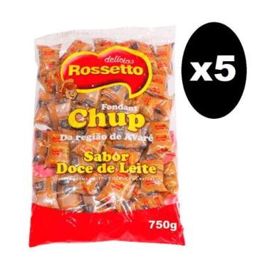Imagem de 5 Pacotes Chup Doce de Leite Rossetto 750g