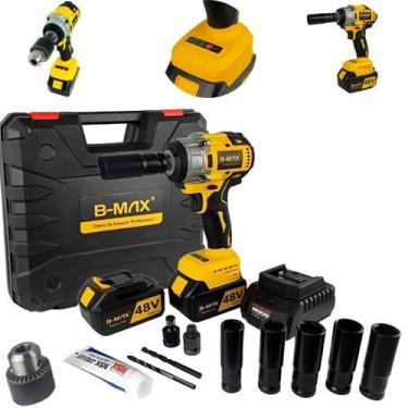 Imagem de Parafusadeira Furadeira Profissional de Impacto Bateria Recarregável d