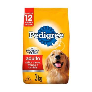 Imagem de Ração Pedigree para Cães Adultos de Porte Médio e Grande Sabor Carne, 