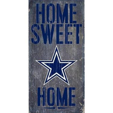 Imagem de Fan Creations Dallas Cowboys 15 cm x 30 cm Placa Home Sweet Home