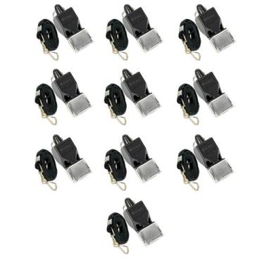 Imagem de Kit 10 Apito Juiz Futebol Esporte Profissional Bocal 115dbs - DALEBOL