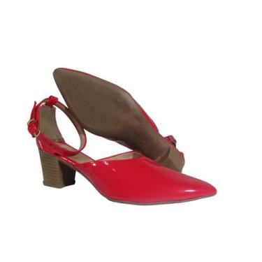 Imagem de Sandália Feminina Social Scarpin Bico fino salto alto grosso - Charm C