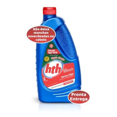 Imagem de Algicida de Choque Para Piscinas Hth Solução Água Verde 1 Litro