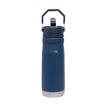 Imagem de Garrafa Térmica Essential Aço Inox 650ml Squeeze Esportiva, Azul