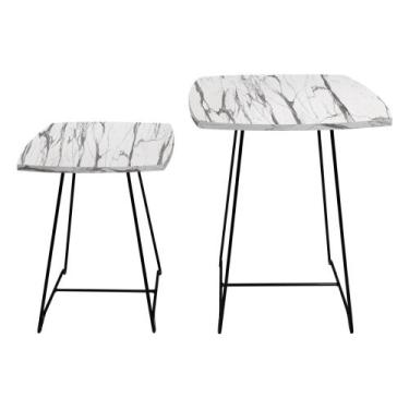 Imagem de Mesa Lateral Conjunto de Mesa de Canto Sofá Auxiliar Ursen - Genus Móv