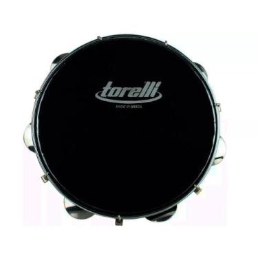 Imagem de Pandeiro 10 Polegadas Pele Preta Leitosa - Torelli Tp301