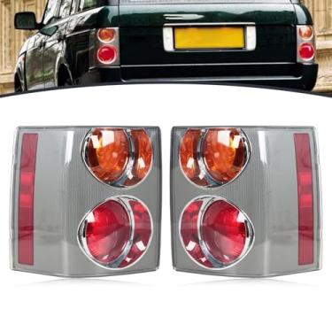 Imagem de JESYMBX 1 par de luz de freio de LED vermelho peças de automóvel preto luz traseira traseira para Range Rover Vogue L322 2002 2004 2005 2007 2008 2009 laranja vermelho
