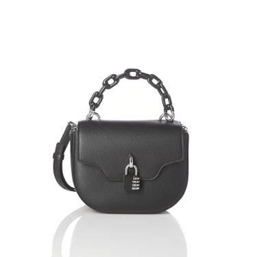 Imagem de DKNY Tomi Crossbody com pingente de cadeado, Preto/prata, One Size