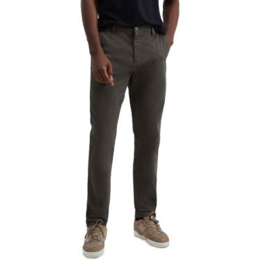 Imagem de Calça Sarja Masculina Hering Slim Chino Verde Militar - KTNY, 44, Verd