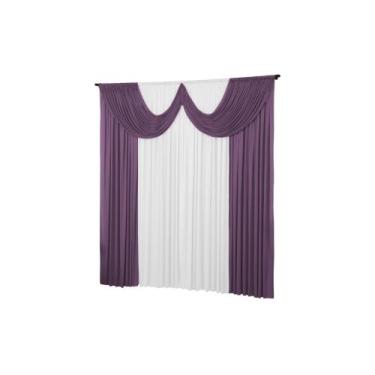 Imagem de Cortina Paris 4 Metros Quarto Sala Igreja Malha Gel  - Dennis Confecçõ